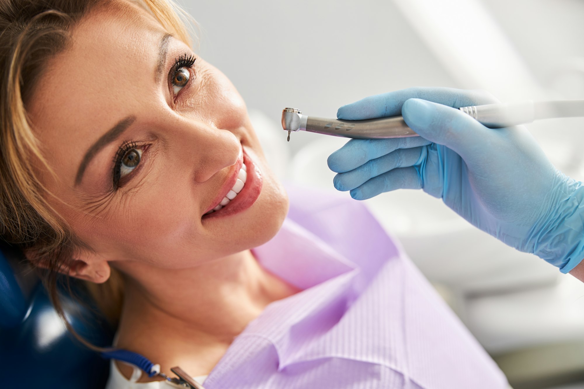 Pleased patient looking forward to teeth operation start